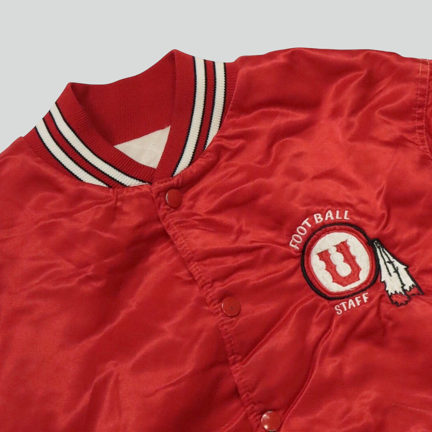 90's Varsity Jacket "The University of Utah Foot Ball Staff"