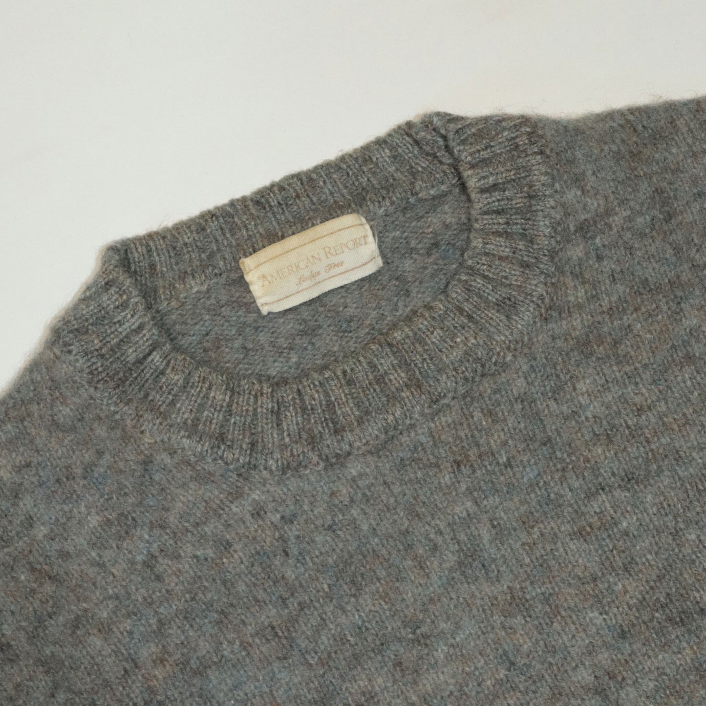 80s Melange Grey Wool Knit