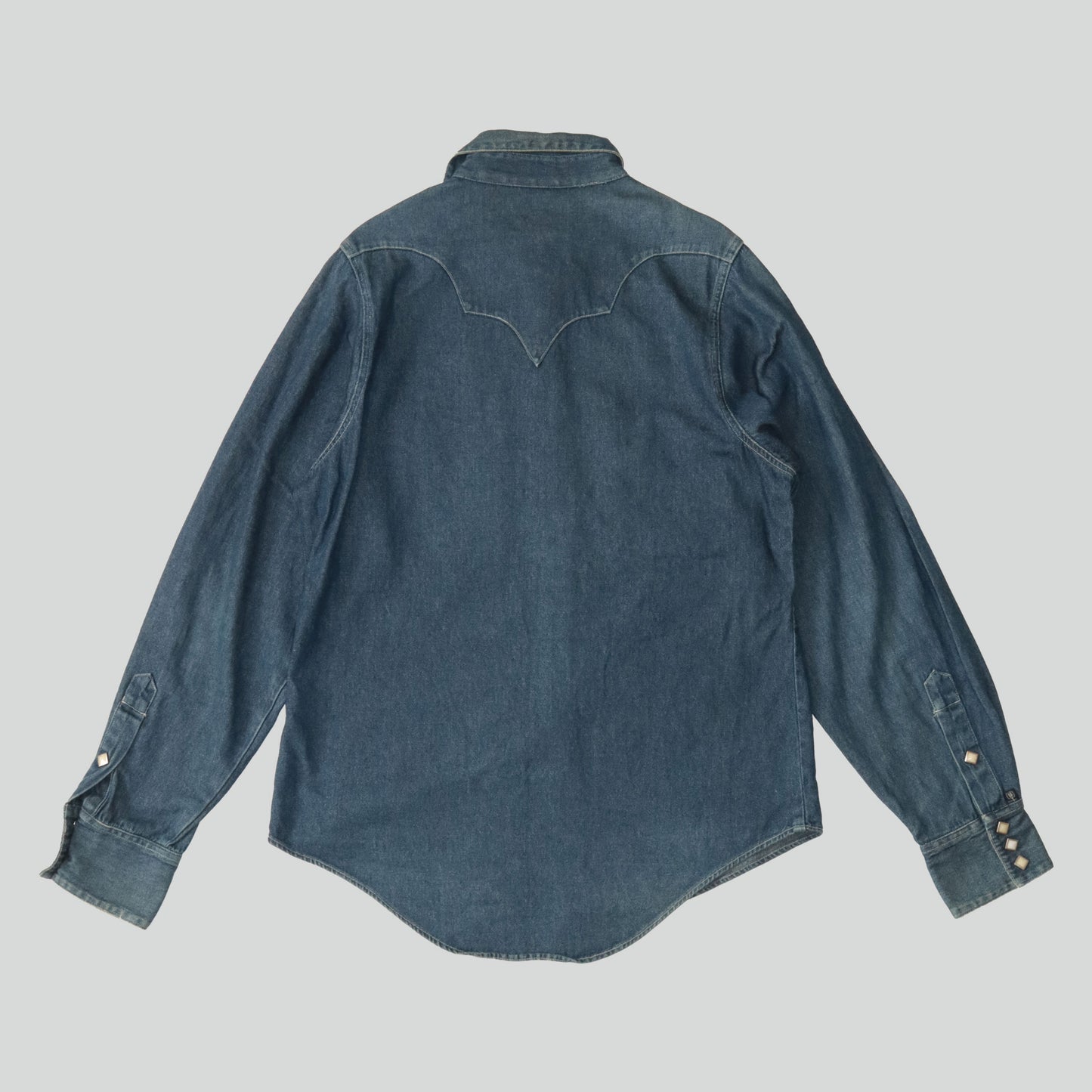 80's Long Sleeve Denim Western Shirt