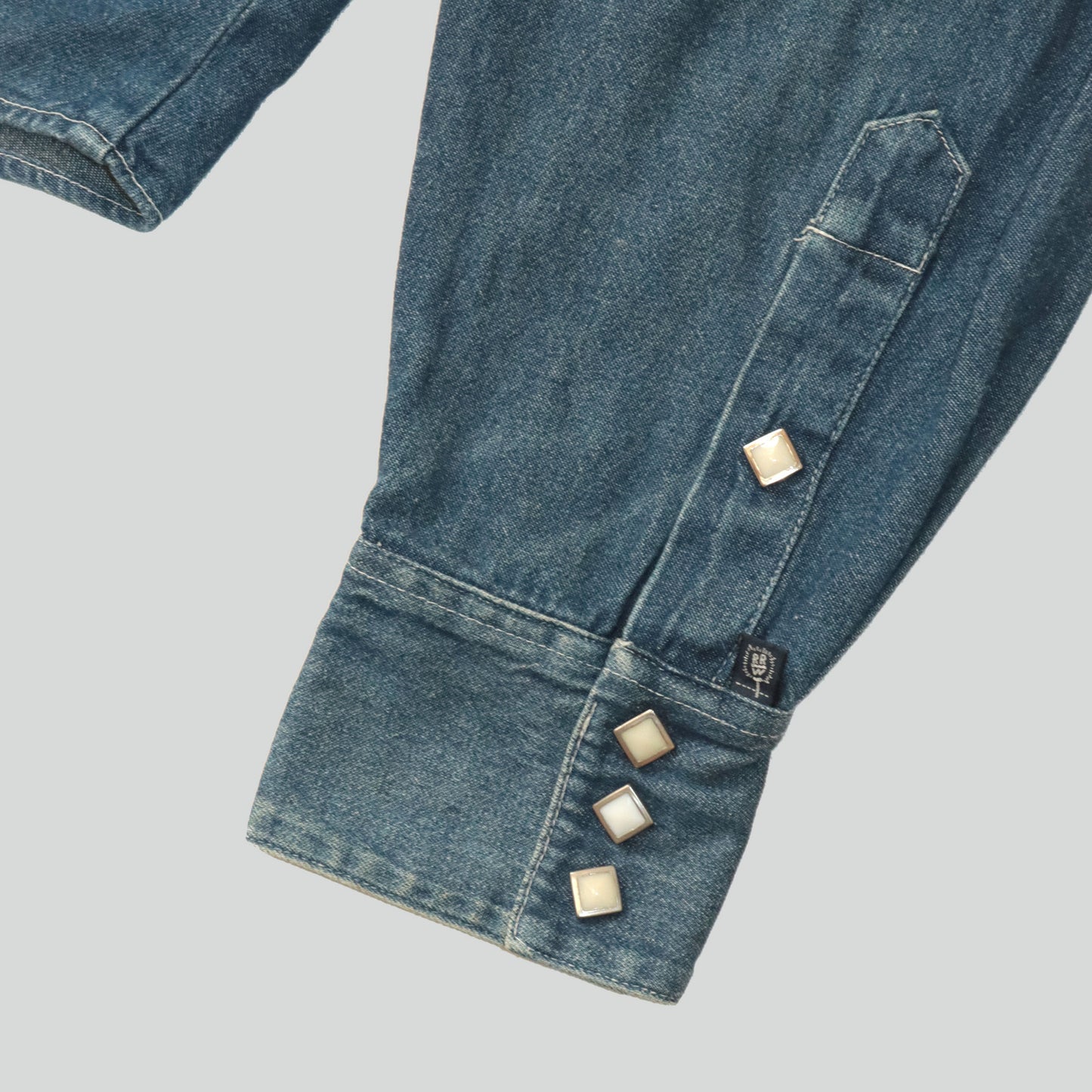 80's Long Sleeve Denim Western Shirt