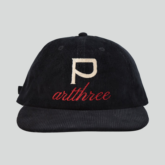 "P artthree Corduroy Hat" (BLACK)