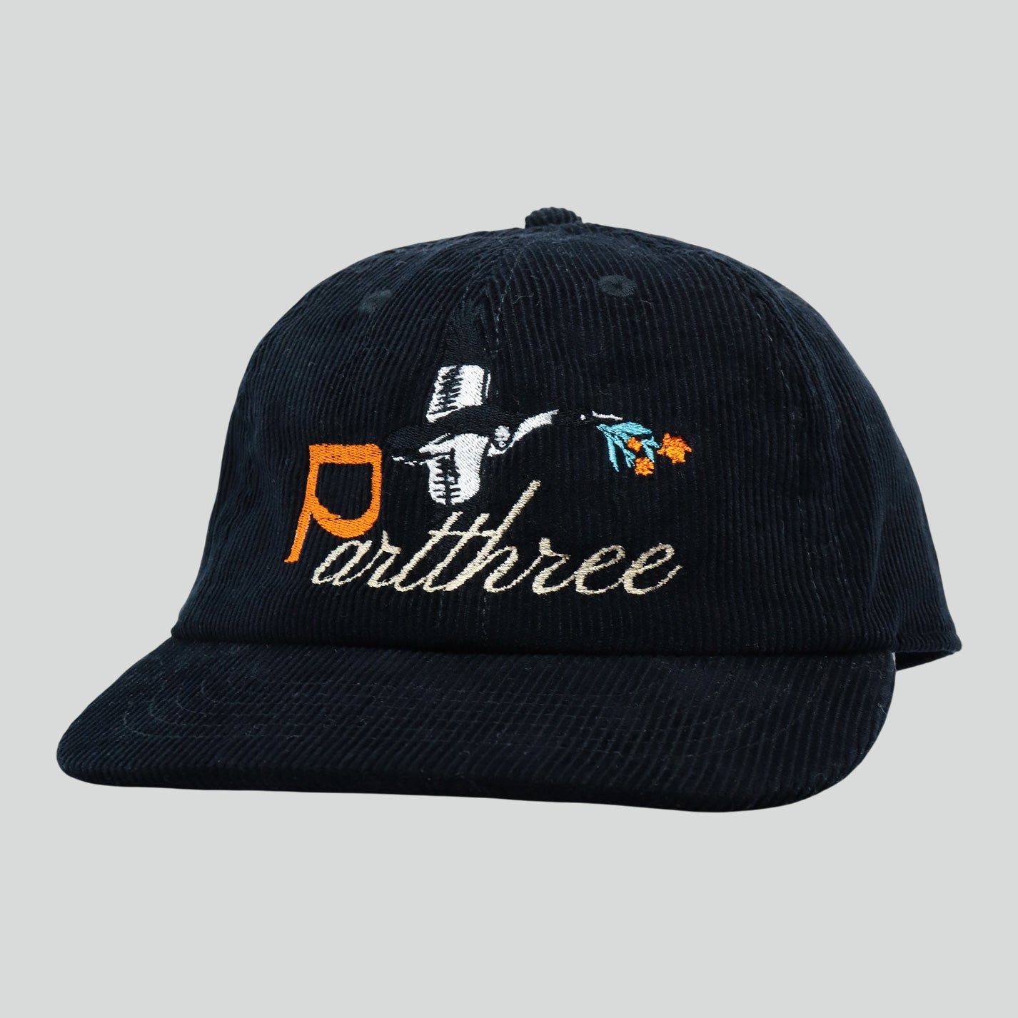 "Partthree Duck Corduroy Hat" (BLACK)