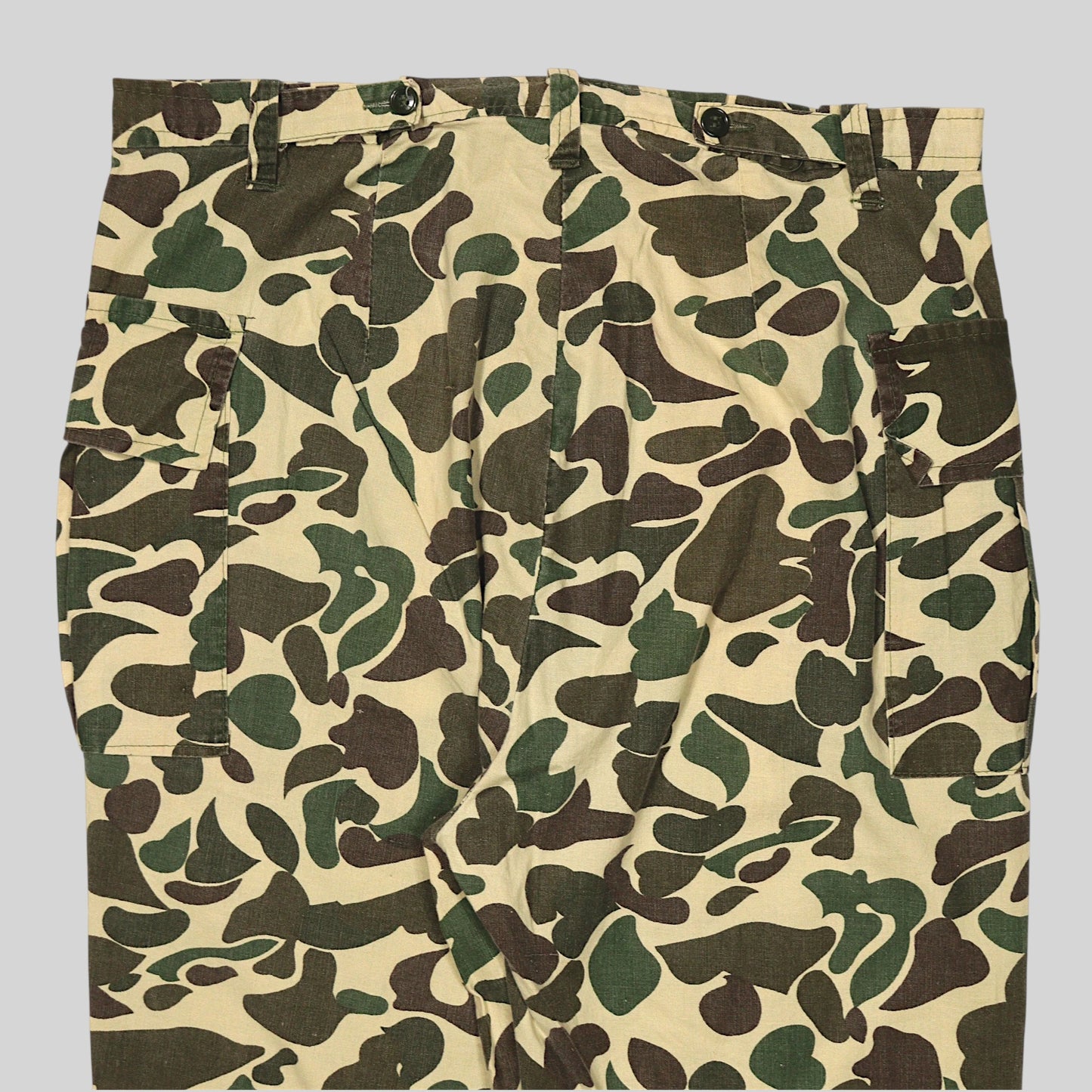 60s–70s Duck Hunter Camo Cargo Pants