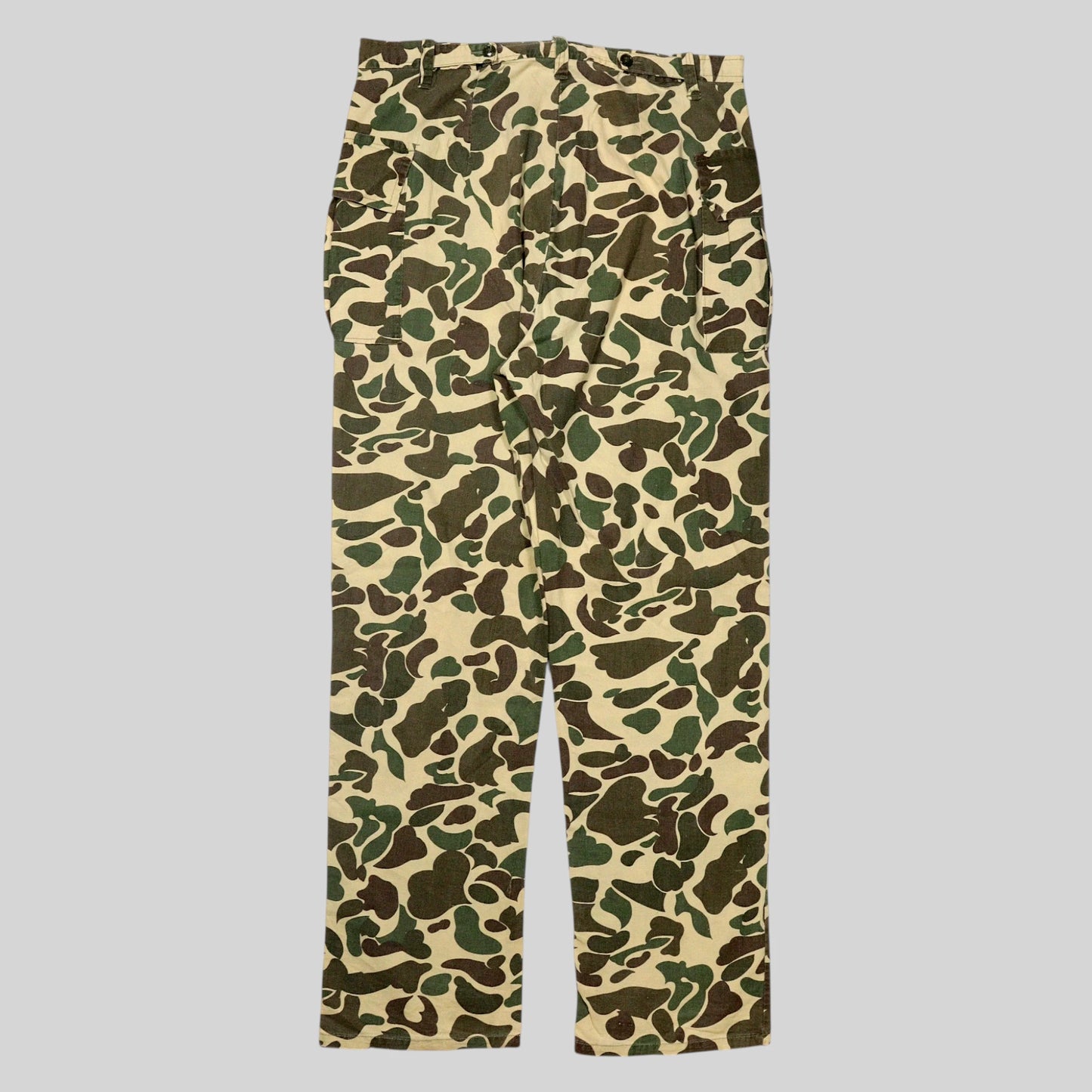 60s–70s Duck Hunter Camo Cargo Pants