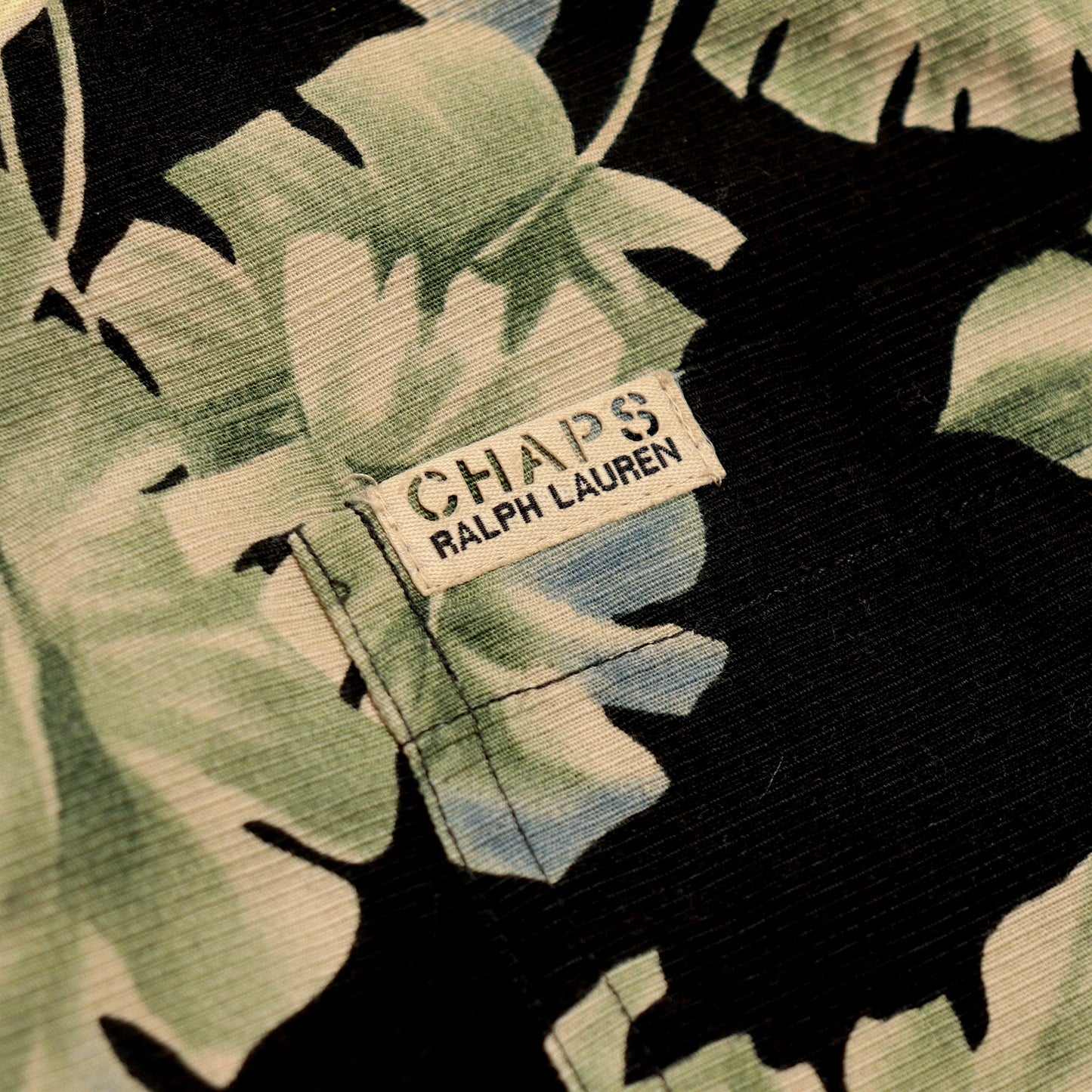 90's Botanical Open Collar Shirt