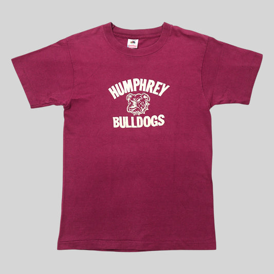 90s HUMPHREY BULLDOGS Print T-Shirt / Made in USA