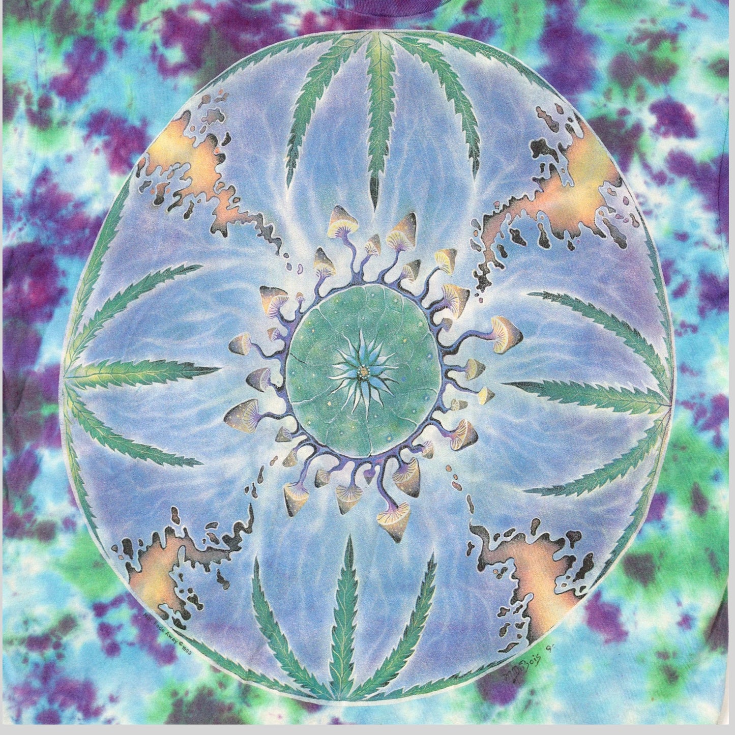 1993 Not Fade Away “Mike DuBois” Psychedelic Tie-Dye T-Shirt / Made in USA