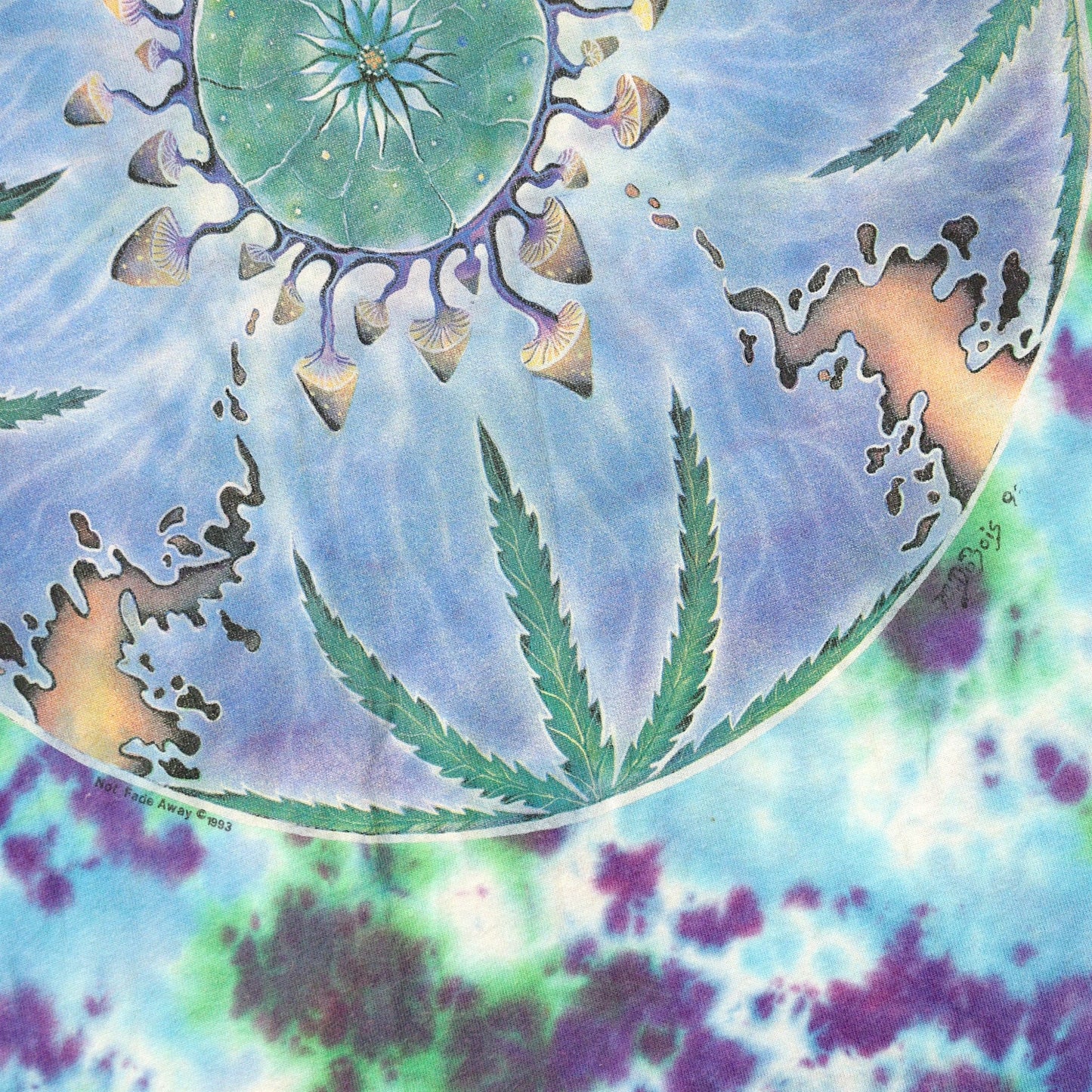 1993 Not Fade Away “Mike DuBois” Psychedelic Tie-Dye T-Shirt / Made in USA