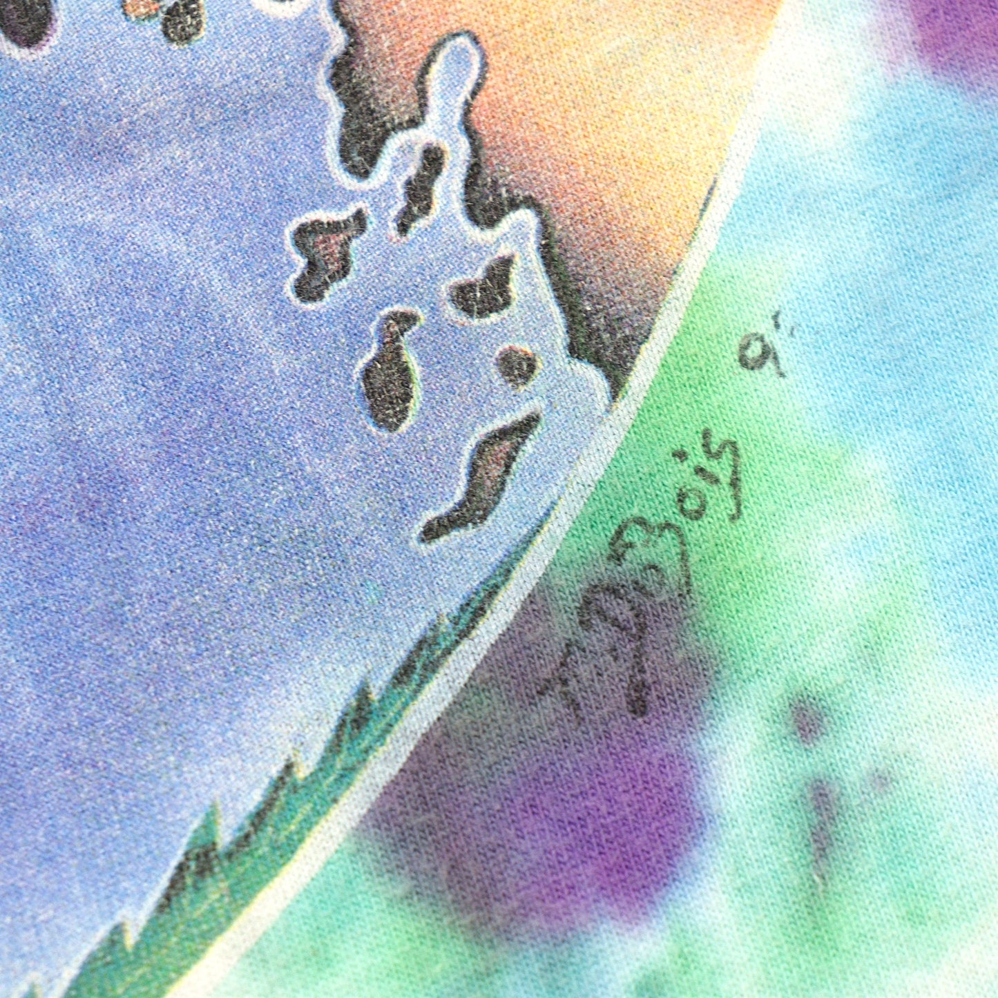 1993 Not Fade Away “Mike DuBois” Psychedelic Tie-Dye T-Shirt / Made in USA