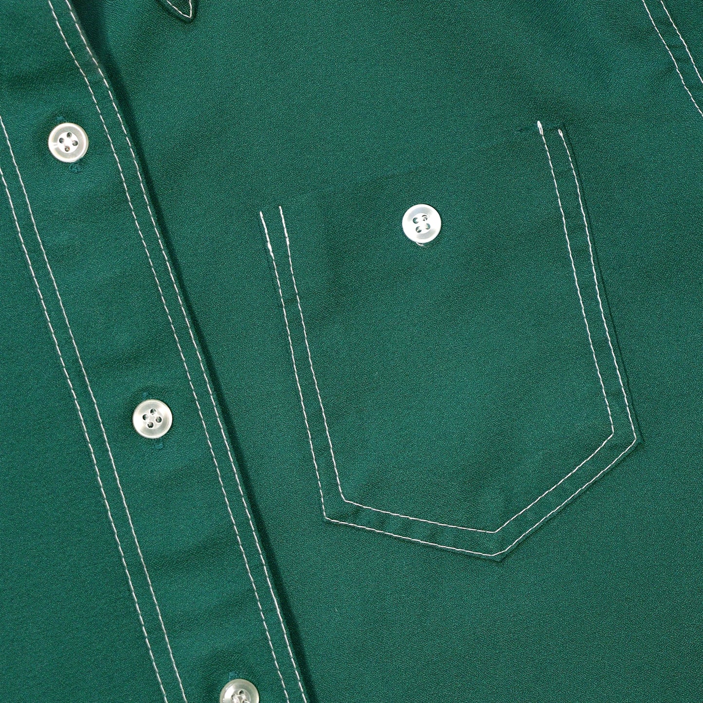 70s "PERMA-PREST" Stitch Detail Shirt / Made in JAPAN