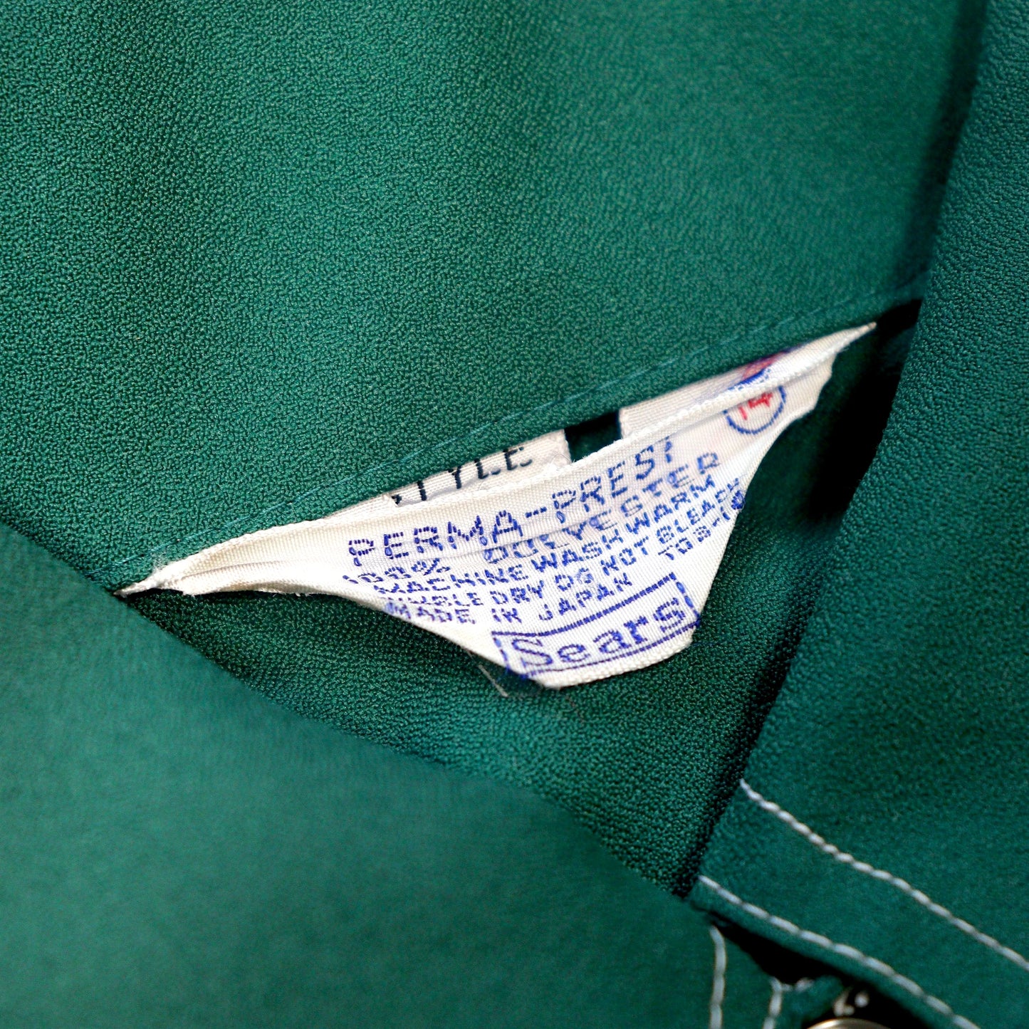 70s "PERMA-PREST" Stitch Detail Shirt / Made in JAPAN