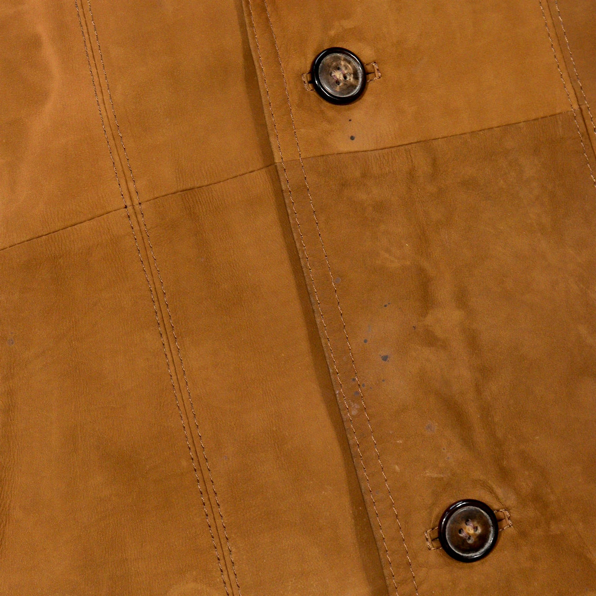 90s Cowhide Suede Belted Coat