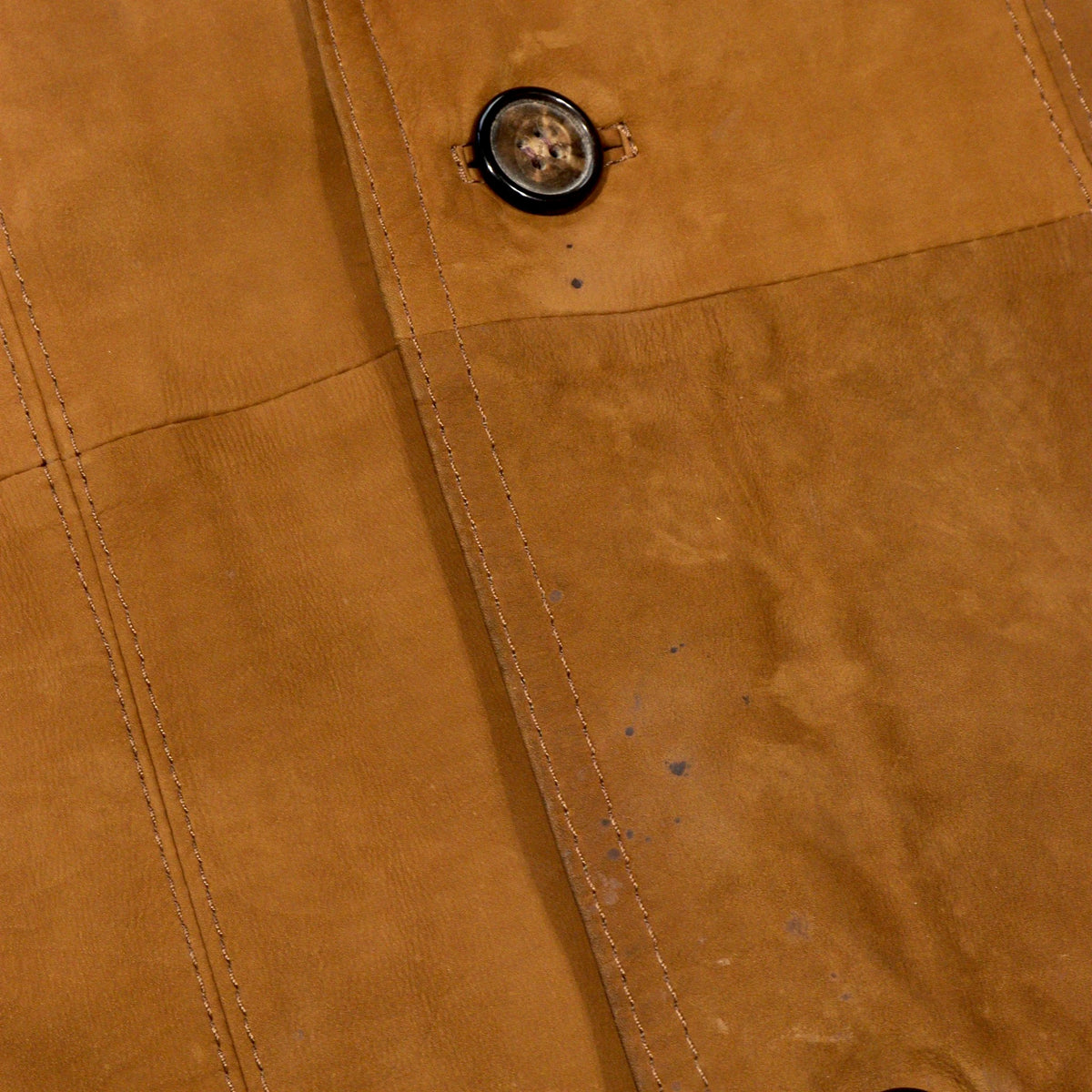 90s Cowhide Suede Belted Coat