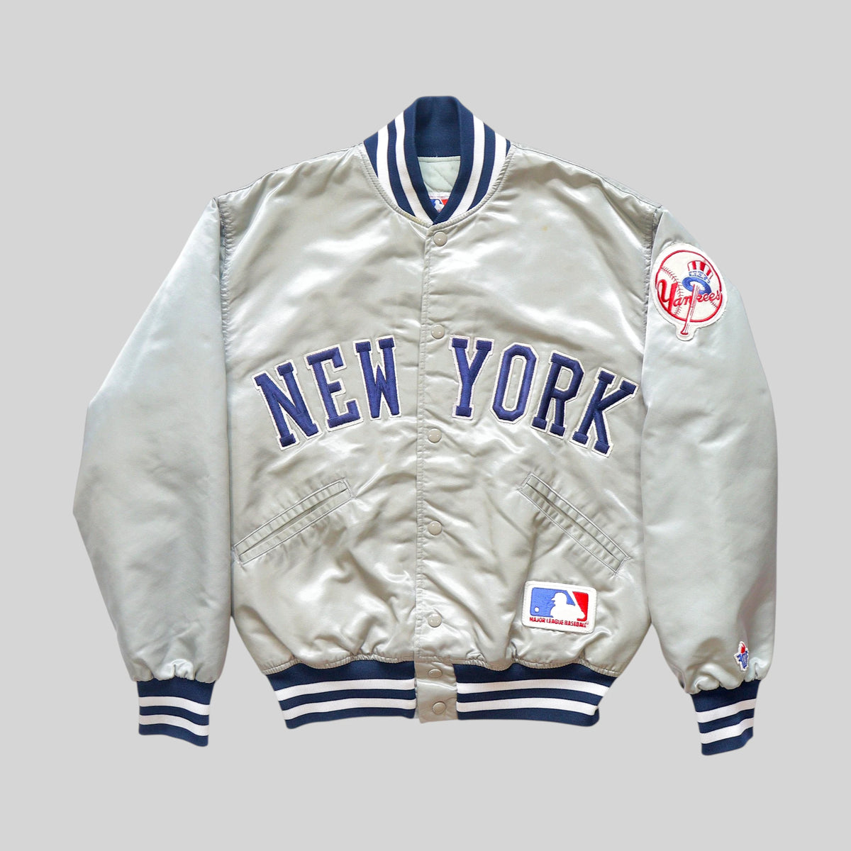 70s–80s New York Yankees Satin Varsity Jacket / Made in USA