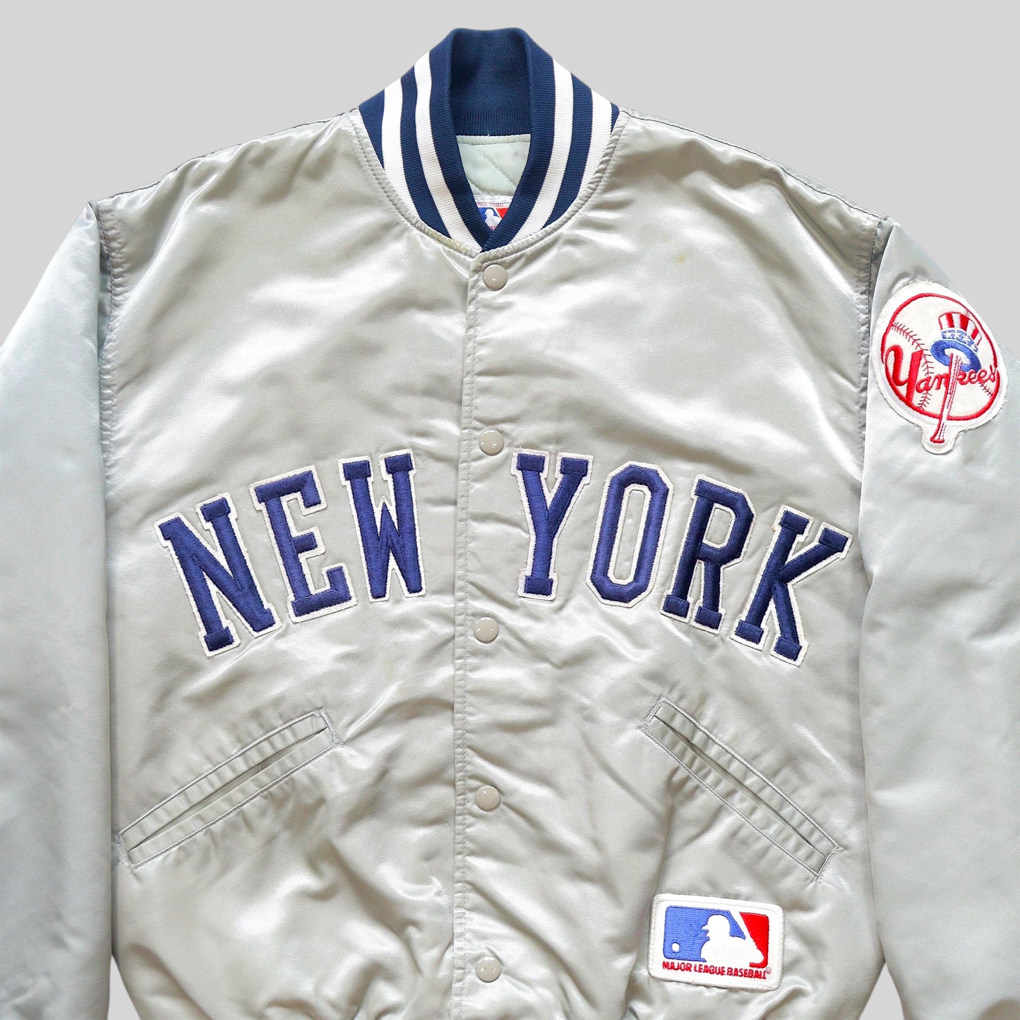 70s–80s New York Yankees Satin Varsity Jacket / Made in USA