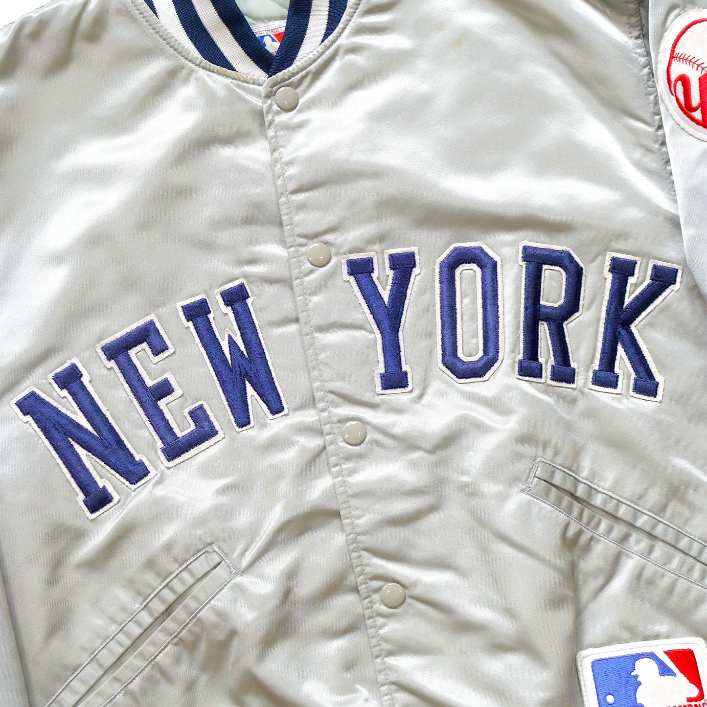 70s–80s New York Yankees Satin Varsity Jacket / Made in USA