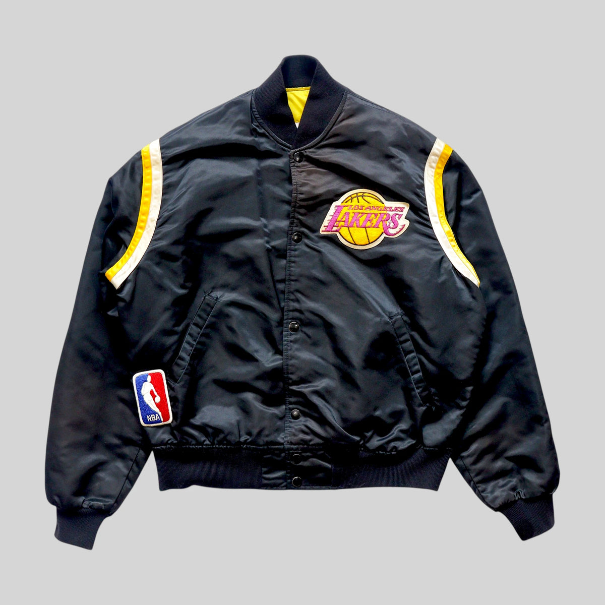 80s–90s Los Angeles Satin Varsity Jacket / Made in USA