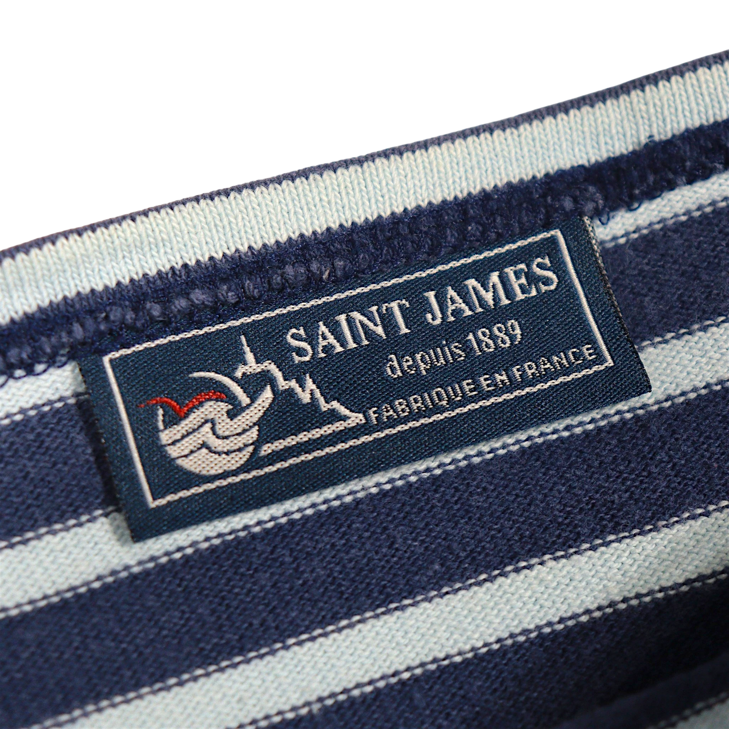 Used Boat Neck Sleeve Striped Shirt / Made in FRANCE