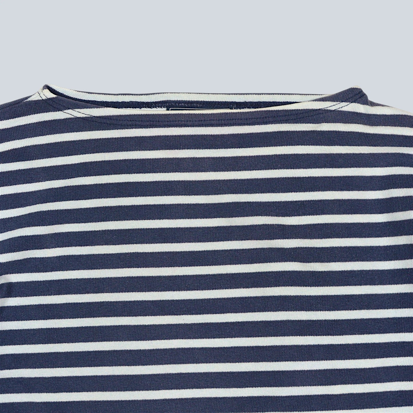 Used Boat Neck Sleeve Striped Shirt / Made in FRANCE