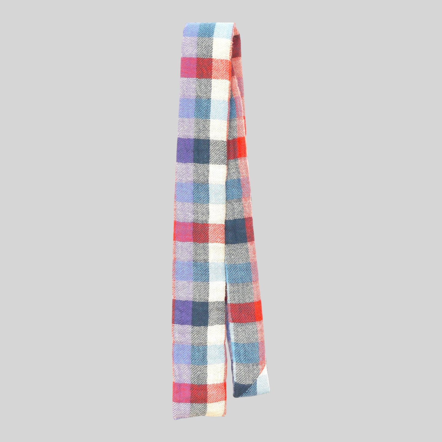 Cotton Gauze Check Square End Tie