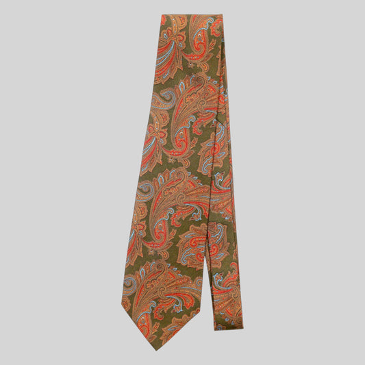 90s Silk Paisley Tie / Hand Made in JAPAN