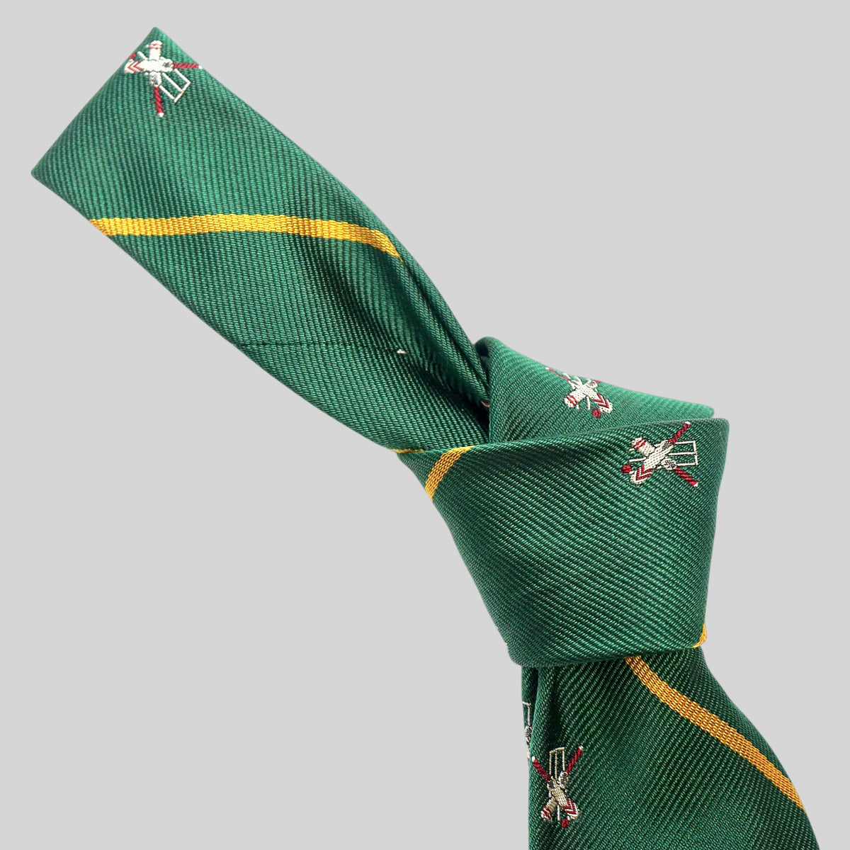 Cricket Embroidery Silk Tie / Hand Made in ITALY
