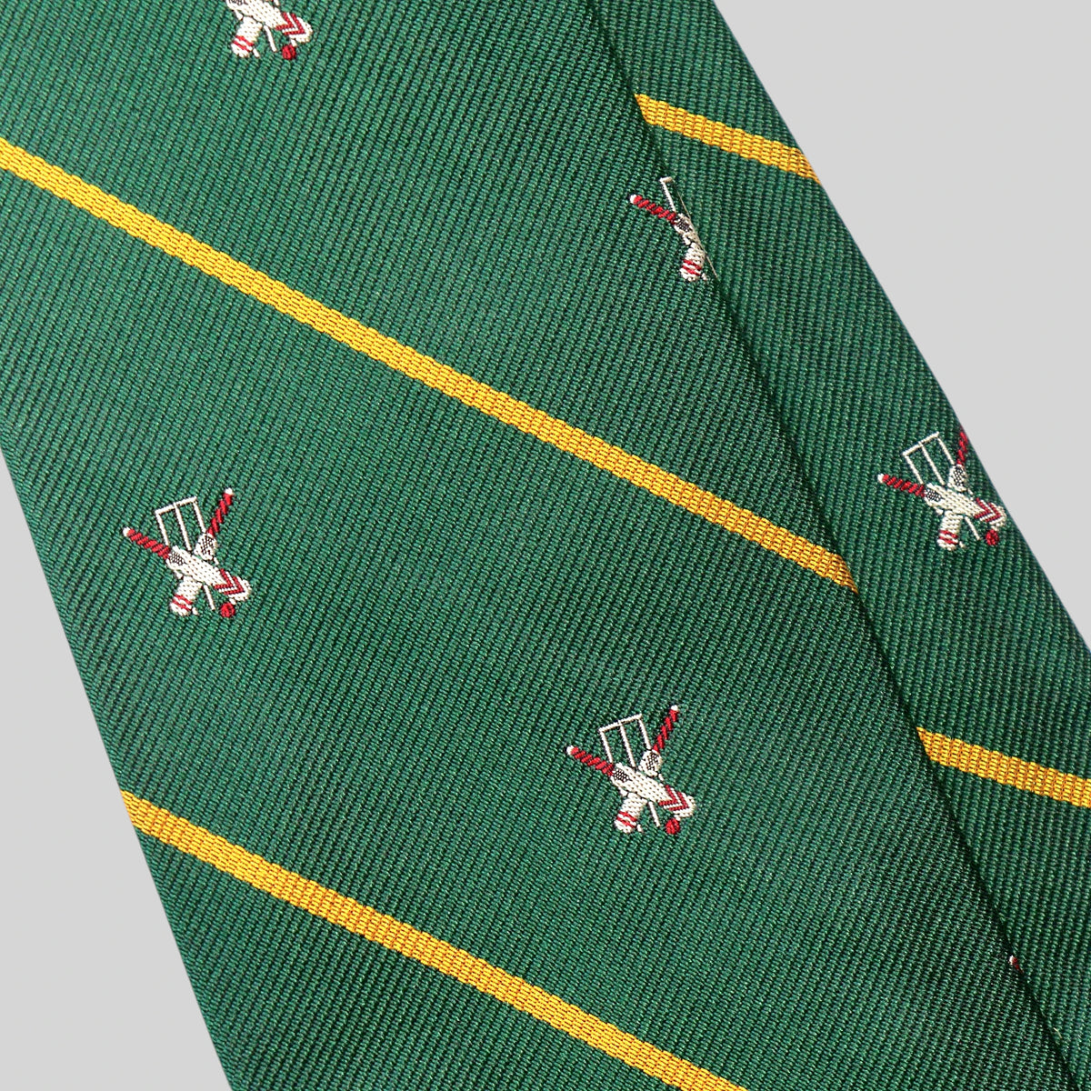 Cricket Embroidery Silk Tie / Hand Made in ITALY