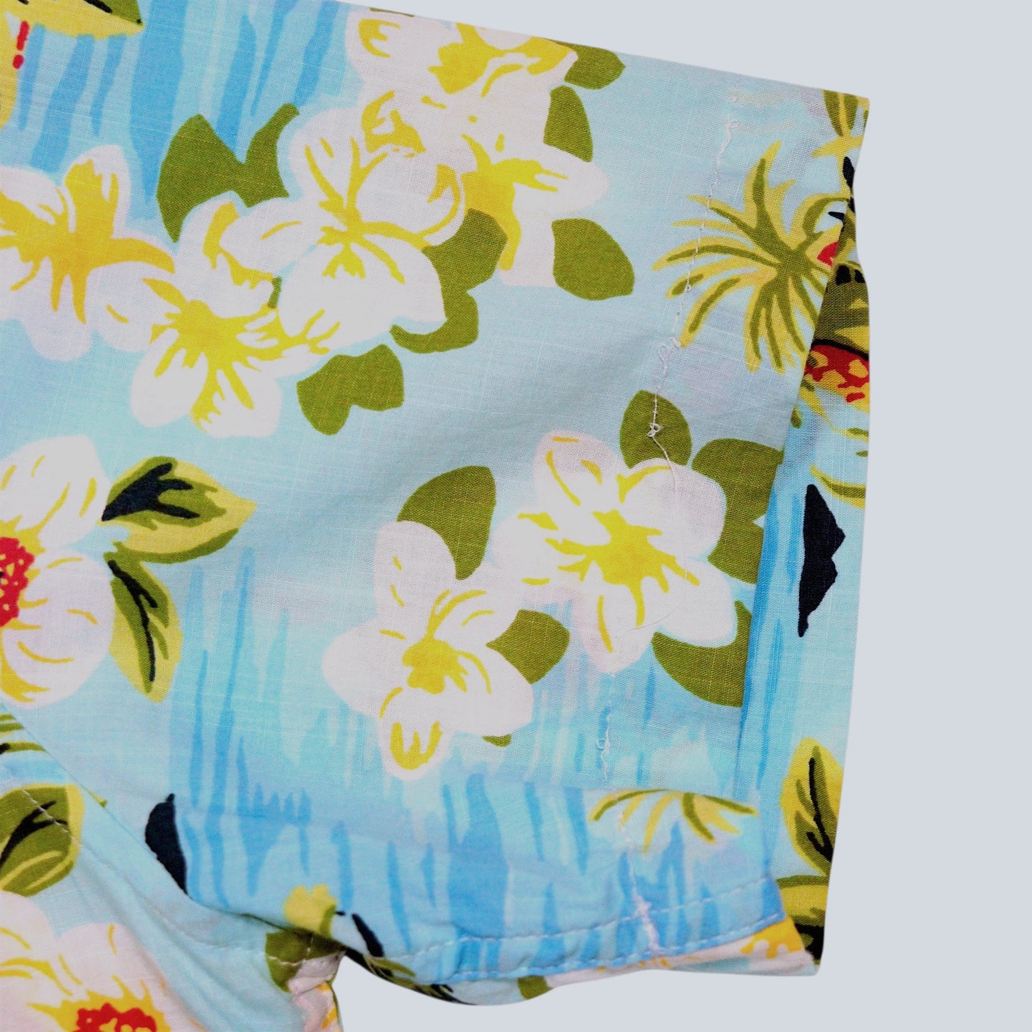 00's "Sewn for J.Crew" Tropical Floral Open Collar Shirt