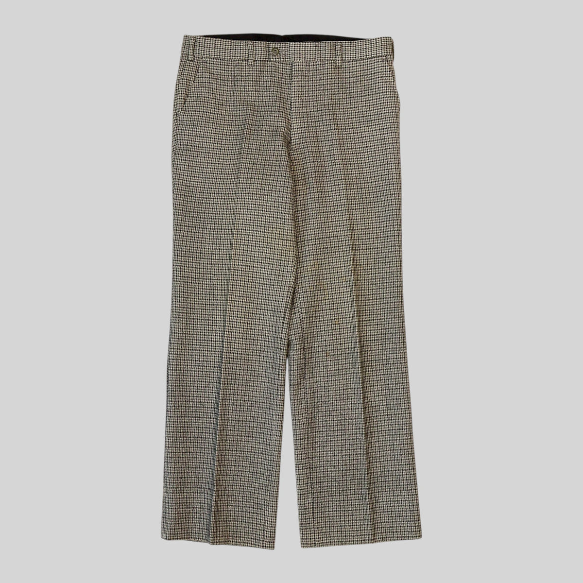 80s-90s Glen Check Wool Trousers