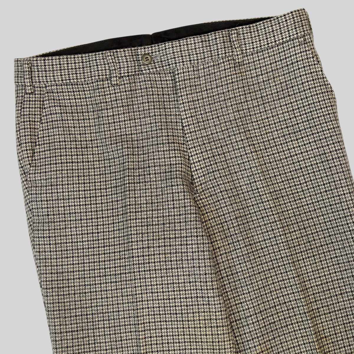 80s-90s Glen Check Wool Trousers