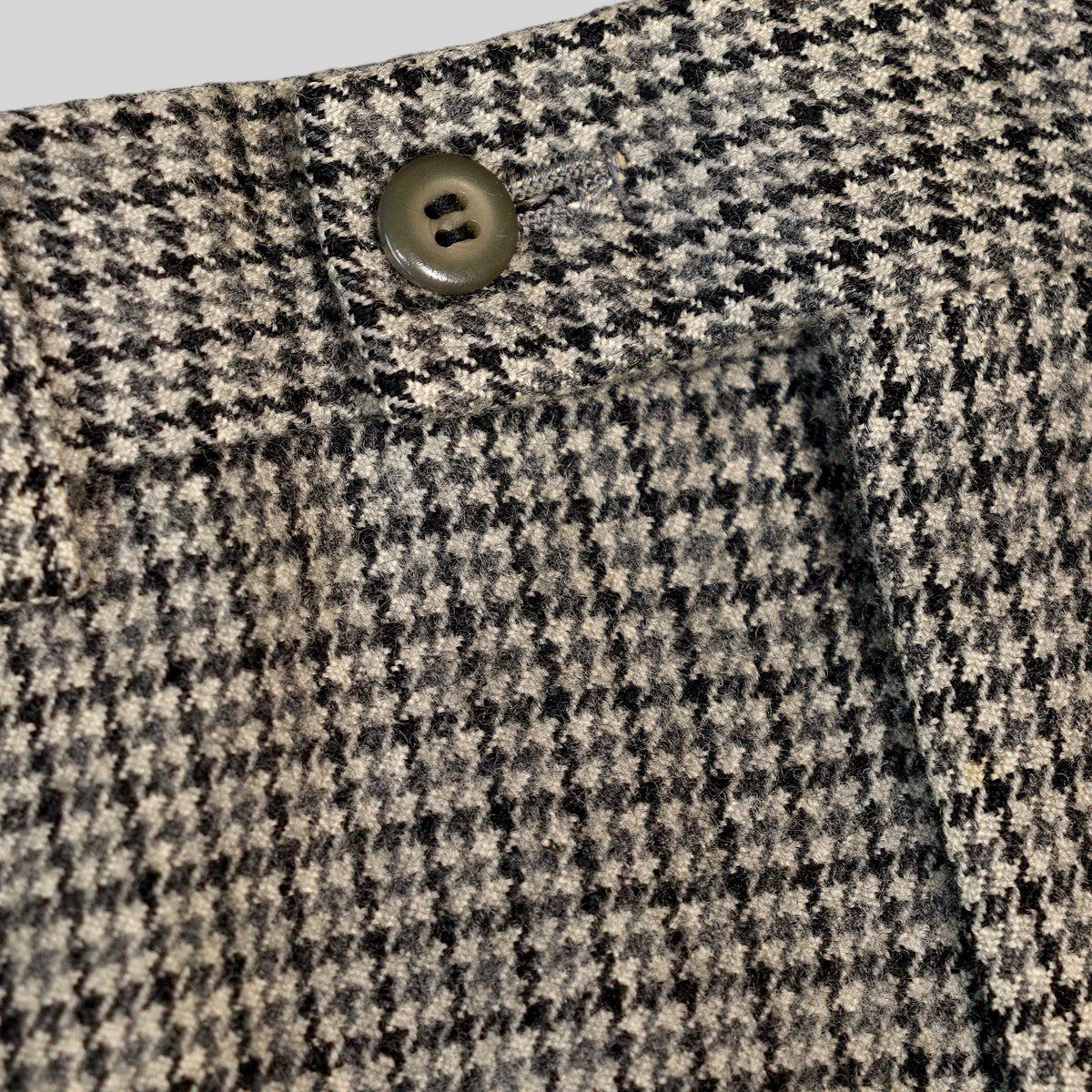 80s-90s Glen Check Wool Trousers