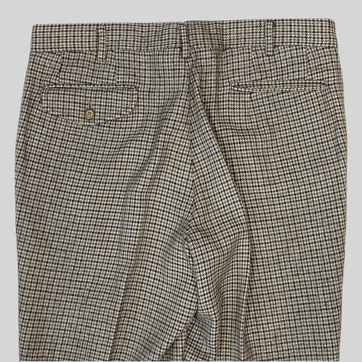 80s-90s Glen Check Wool Trousers