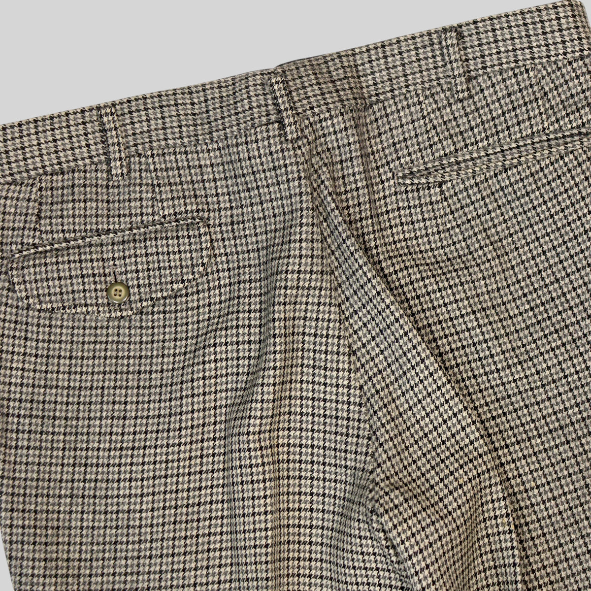 80s-90s Glen Check Wool Trousers