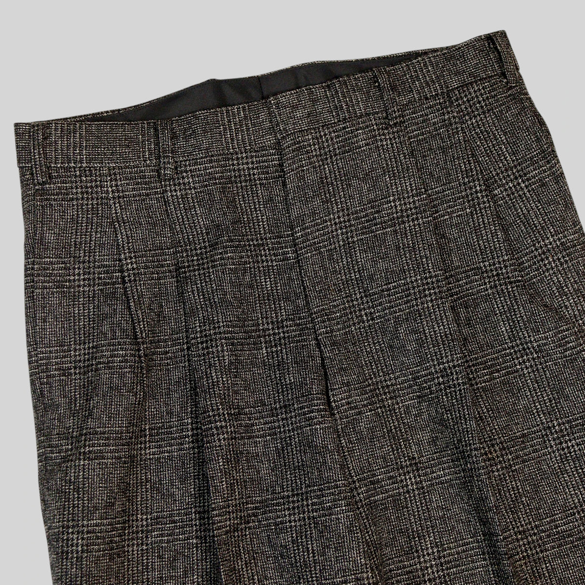 80s-90s Glen Check Wool Trousers / Made in JAPAN
