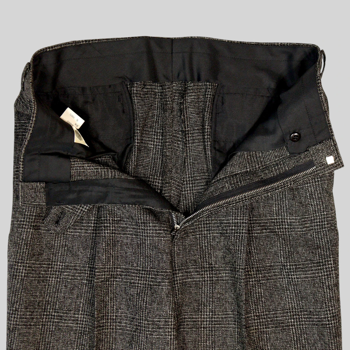 80s-90s Glen Check Wool Trousers / Made in JAPAN