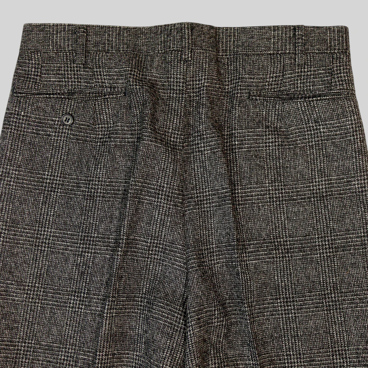 80s-90s Glen Check Wool Trousers / Made in JAPAN