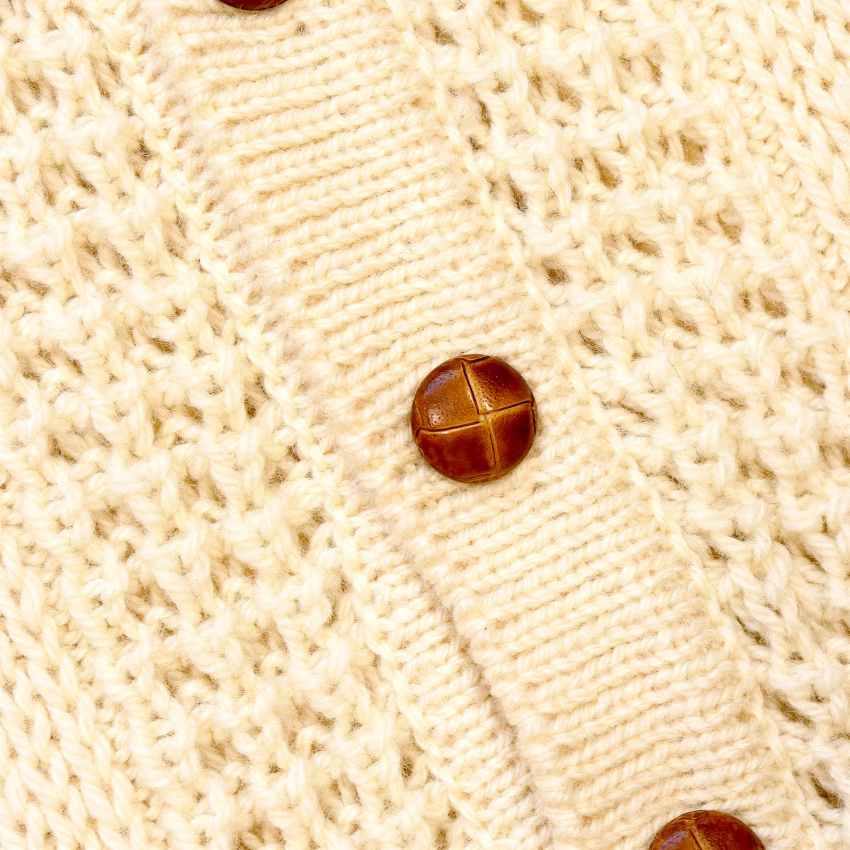 80s-90s Aran Knit Vest / Made in IRELAND