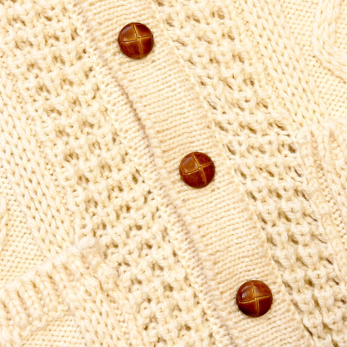 80s-90s Aran Knit Vest / Made in IRELAND