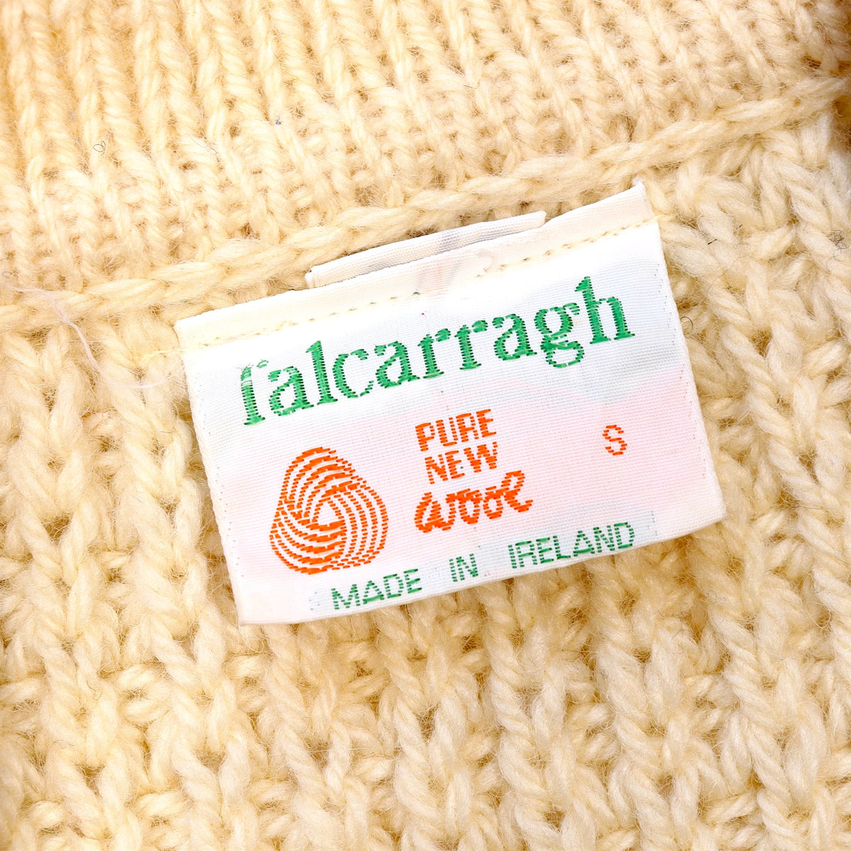 80s-90s Aran Knit Vest / Made in IRELAND