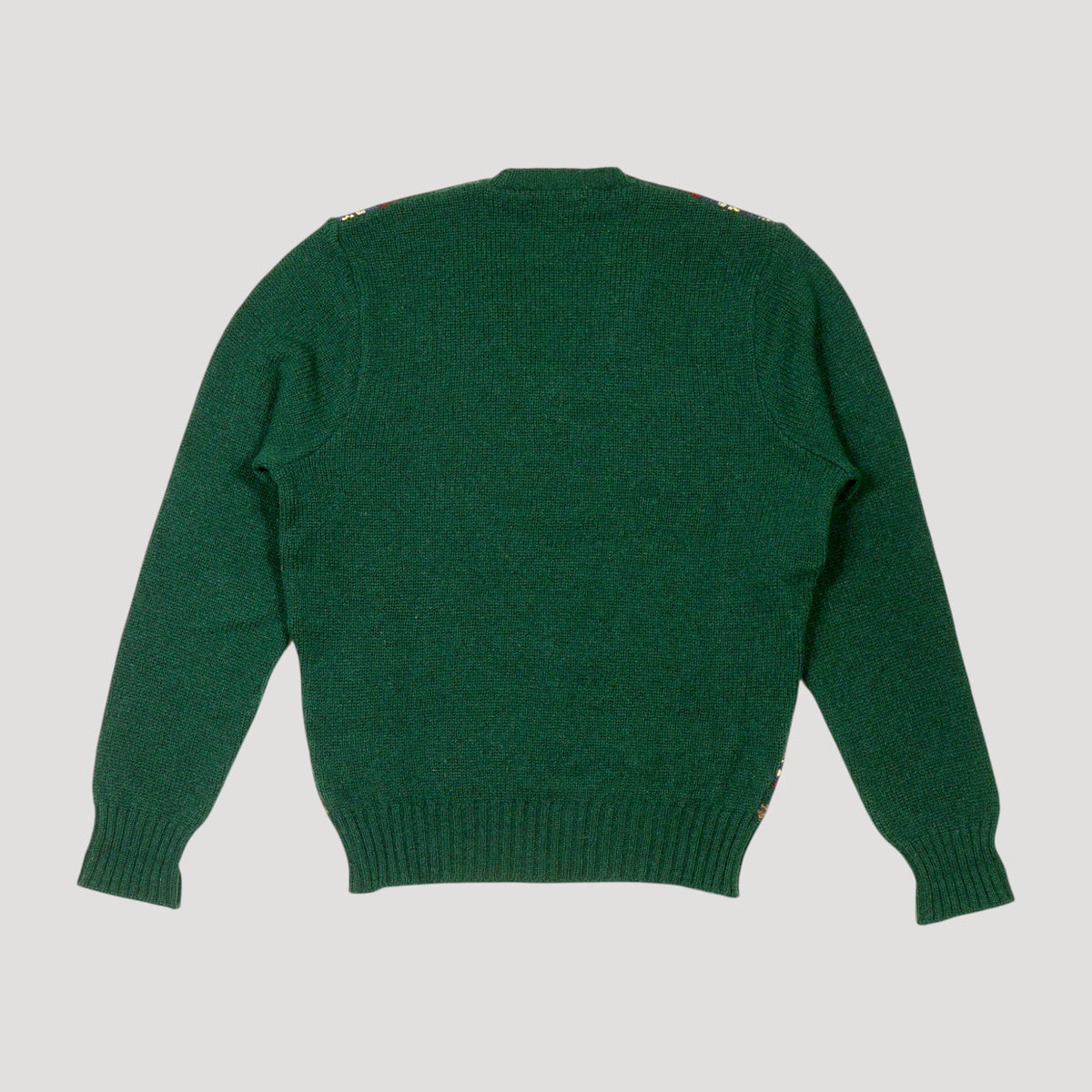 80s-90s Fair Isle V-Neck Sweater / Made in SCOTLAND