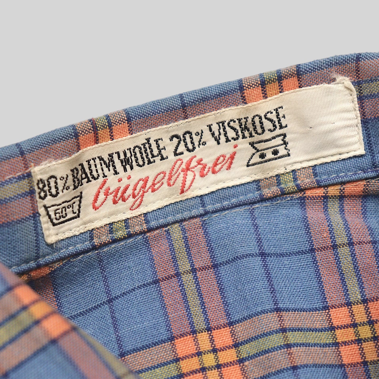 70s Check Open Collar Shirt